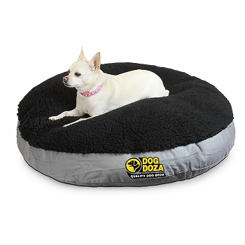 Bean Round Fleece Dog Bed Waterproof Durable Various Sizes